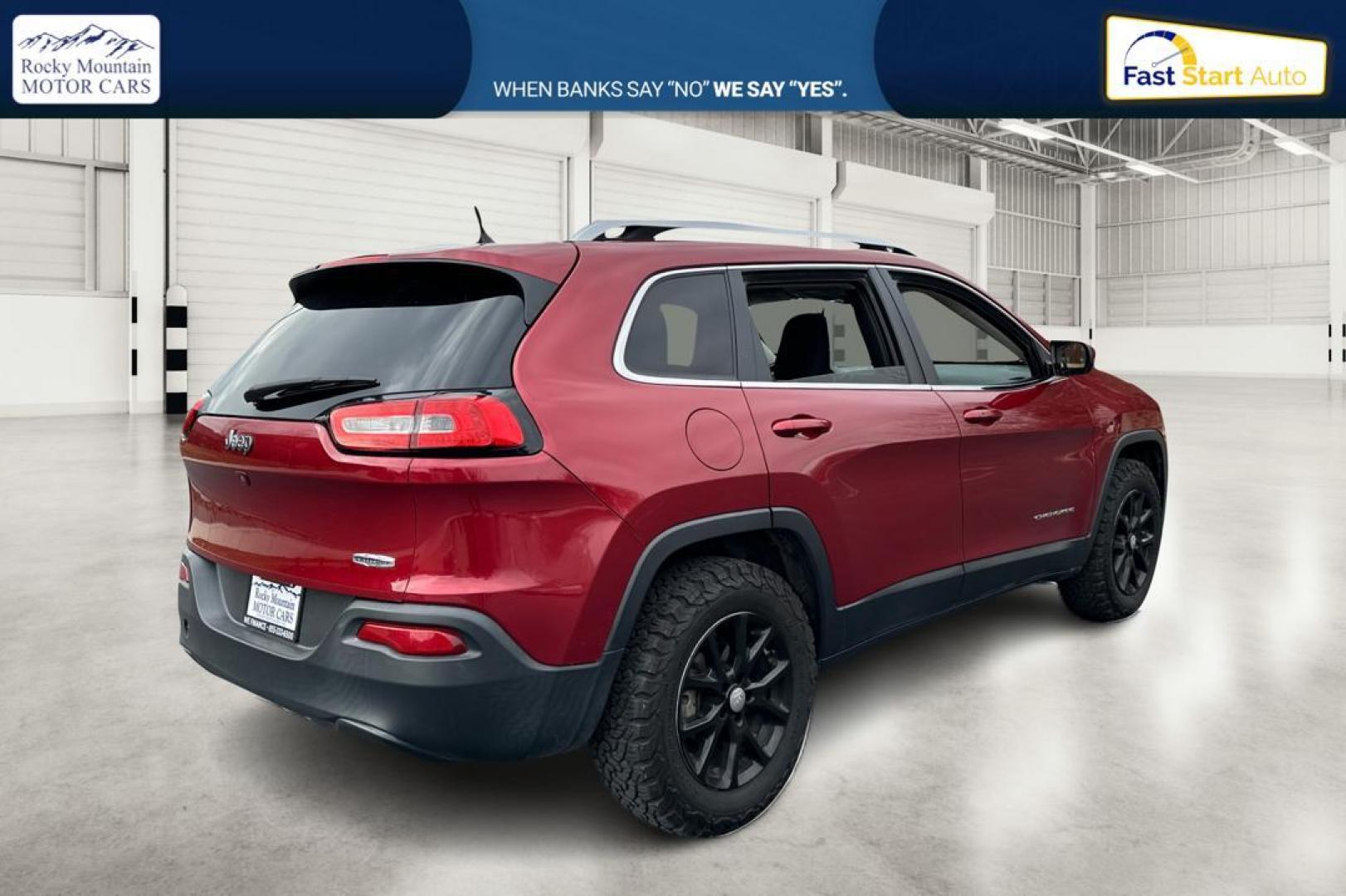 2016 Red Jeep Cherokee Latitude FWD (1C4PJLCB1GW) with an 2.4L L4 DOHC 16V engine, 9A transmission, located at 7755 State Street, Midvale, UT, 84047, (801) 753-9063, 40.610329, -111.892159 - Photo#2