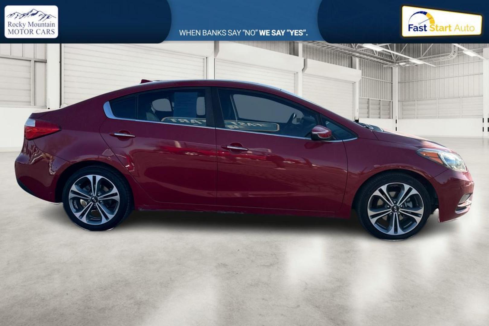 2016 Red Kia Forte EX (KNAFZ4A84G5) with an 2.0L L4 DOHC 16V engine, 6A transmission, located at 7755 State Street, Midvale, UT, 84047, (801) 753-9063, 40.610329, -111.892159 - Photo#1