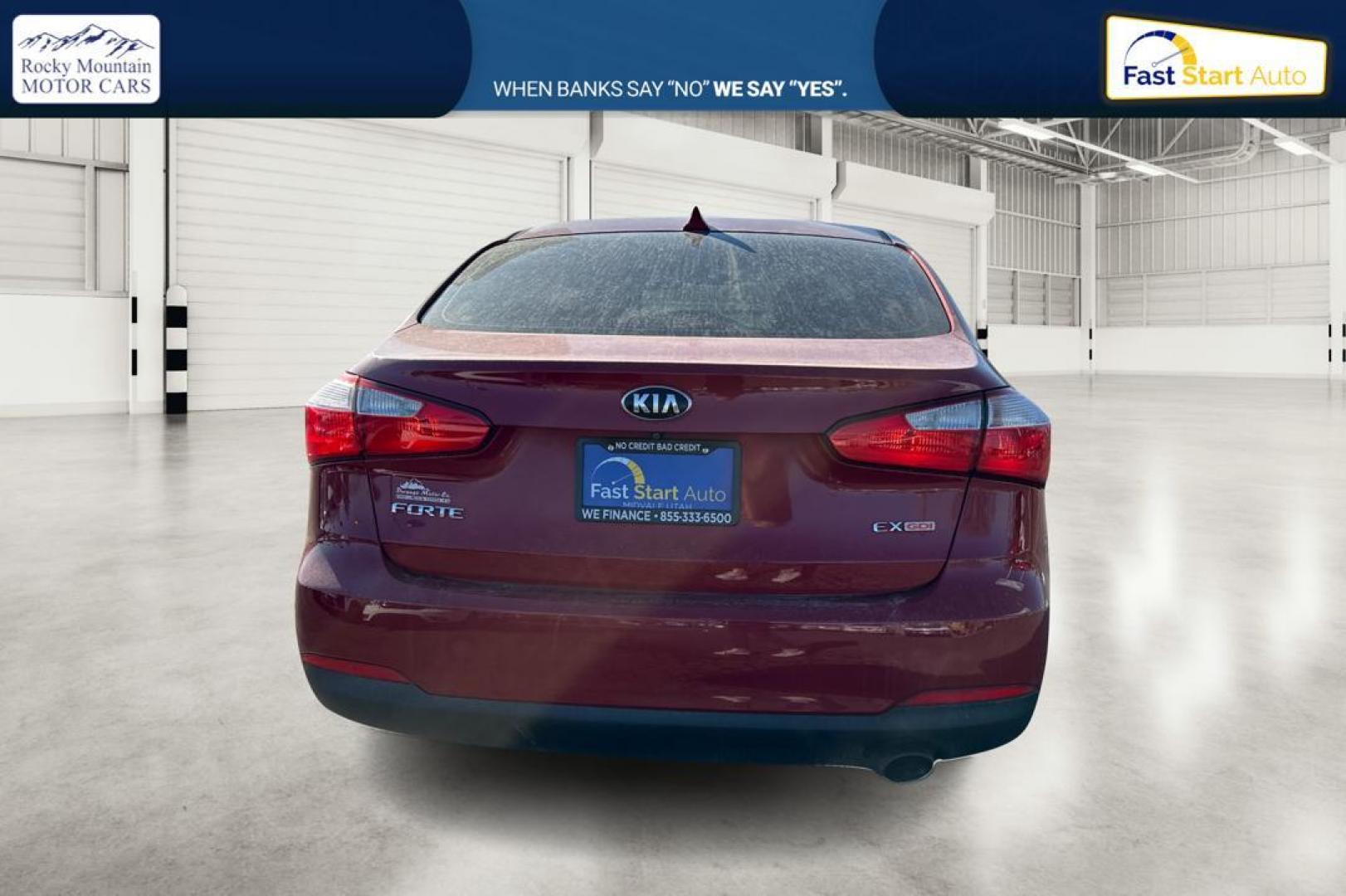 2016 Red Kia Forte EX (KNAFZ4A84G5) with an 2.0L L4 DOHC 16V engine, 6A transmission, located at 7755 State Street, Midvale, UT, 84047, (801) 753-9063, 40.610329, -111.892159 - Photo#4