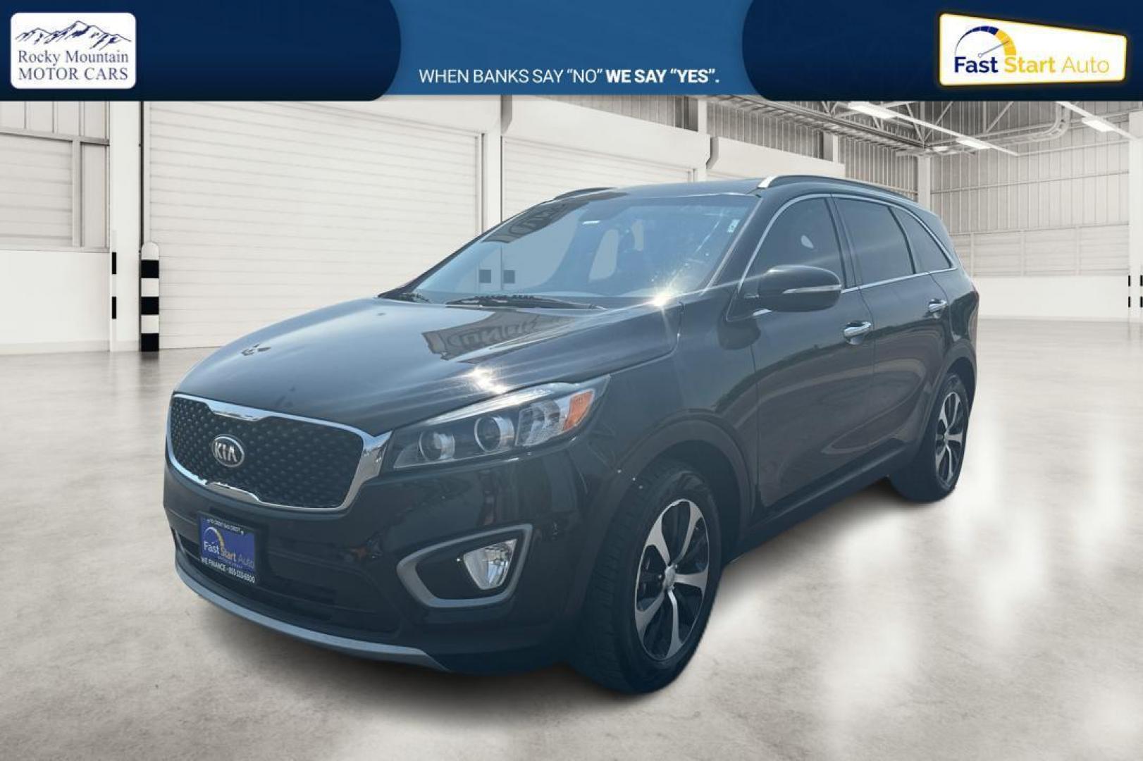 2016 Black Kia Sorento EX 2WD (5XYPH4A19GG) with an 2.4L L4 DOHC 16V engine, 6-Speed Automatic transmission, located at 7755 State Street, Midvale, UT, 84047, (801) 753-9063, 40.610329, -111.892159 - Photo#8