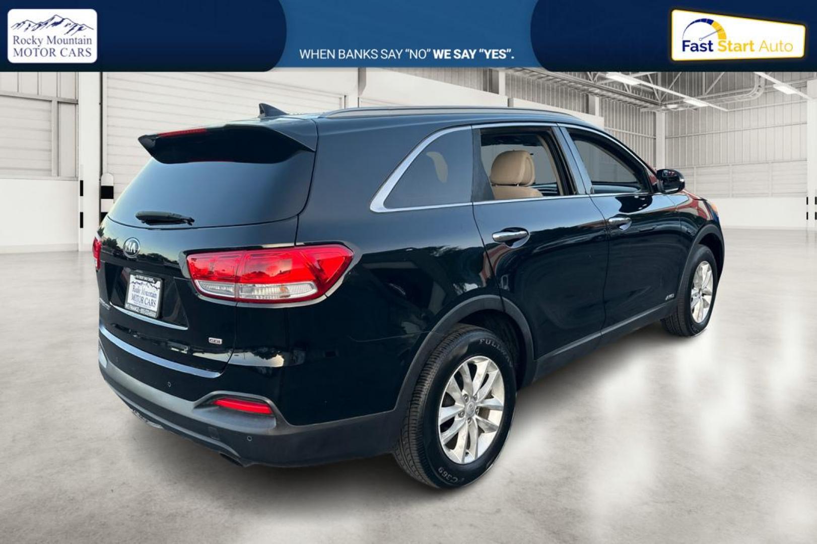 2016 Black Kia Sorento LX AWD (5XYPGDA38GG) with an 2.4L L4 DOHC 16V engine, 6-Speed Automatic transmission, located at 767 S State Road, Pleasant Grove, UT, 84062, (801) 785-1058, 40.354839, -111.736687 - Photo#2