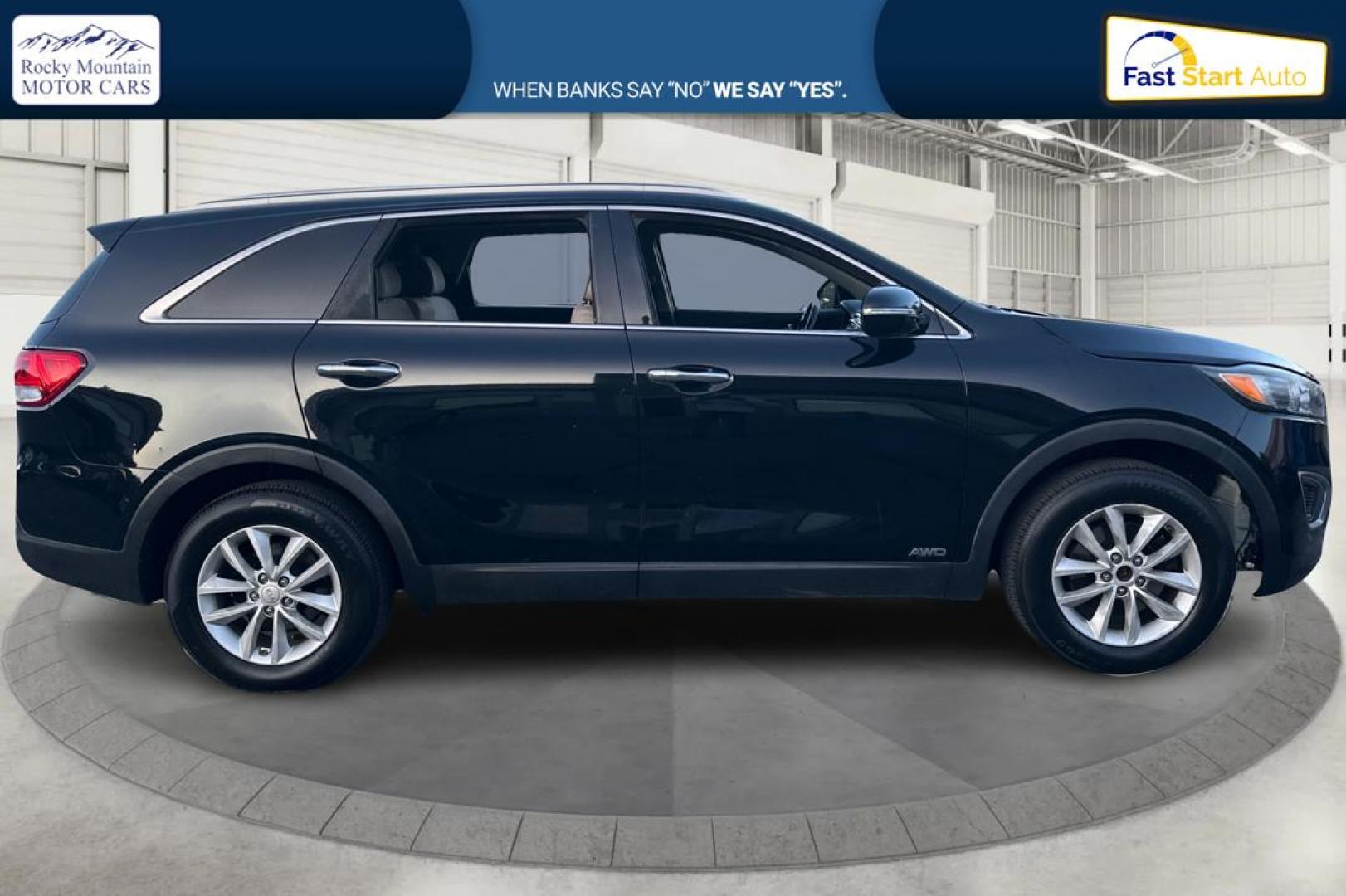 2016 Black Kia Sorento LX AWD (5XYPGDA38GG) with an 2.4L L4 DOHC 16V engine, 6-Speed Automatic transmission, located at 767 S State Road, Pleasant Grove, UT, 84062, (801) 785-1058, 40.354839, -111.736687 - Photo#1