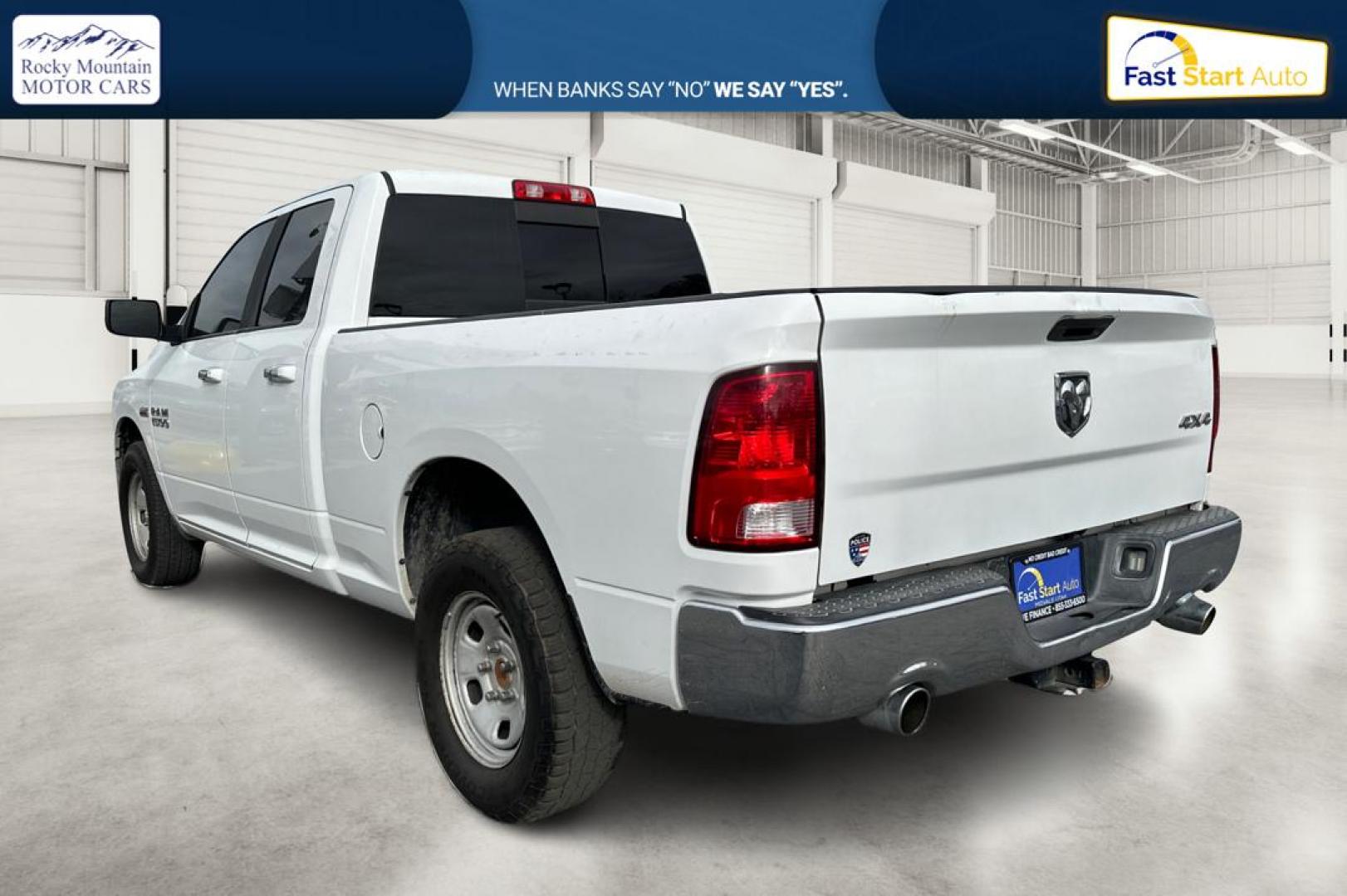 2016 White RAM 1500 SLT Quad Cab 4WD (1C6RR7GTXGS) with an 5.7L V8 OHV 16V engine, 6A transmission, located at 7755 State Street, Midvale, UT, 84047, (801) 753-9063, 40.610329, -111.892159 - Photo#5