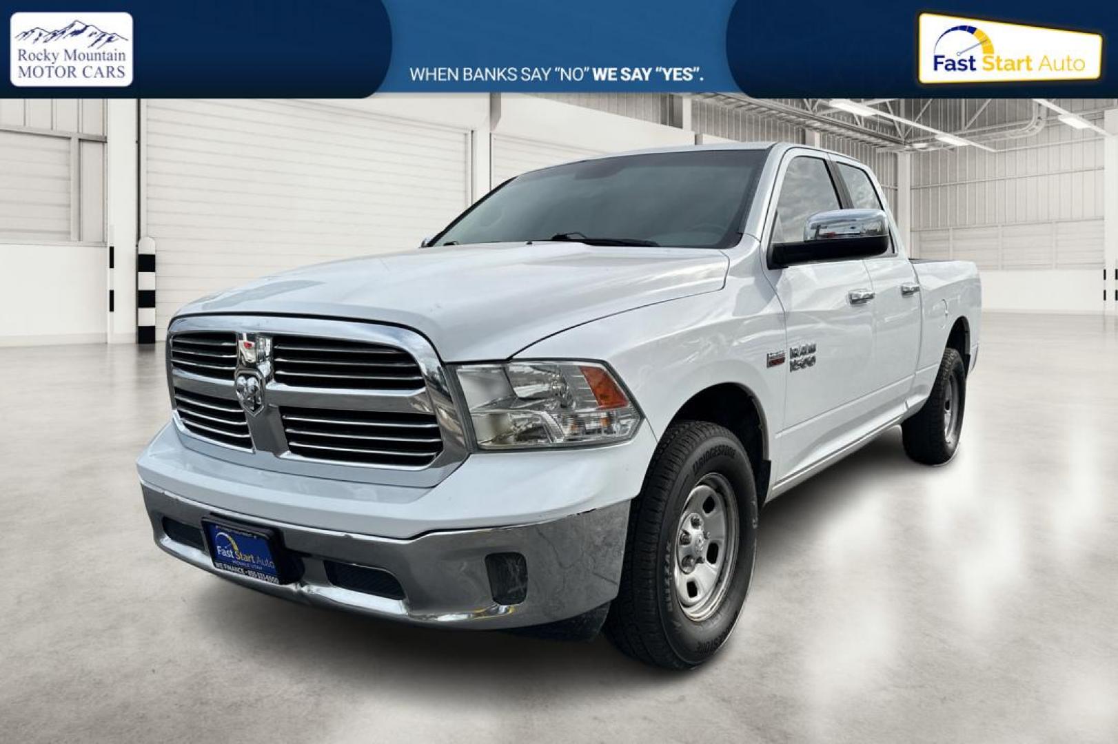 2016 White RAM 1500 SLT Quad Cab 4WD (1C6RR7GTXGS) with an 5.7L V8 OHV 16V engine, 6A transmission, located at 7755 State Street, Midvale, UT, 84047, (801) 753-9063, 40.610329, -111.892159 - Photo#8