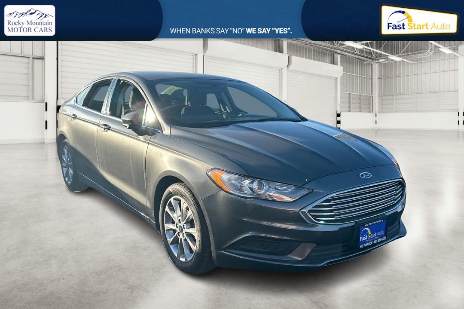 2017 Gray Ford Fusion SE (3FA6P0H74HR) with an 2.5L L4 DOHC 16V engine, 6A transmission, located at 767 S State Road, Pleasant Grove, UT, 84062, (801) 785-1058, 40.354839, -111.736687 - Photo#0