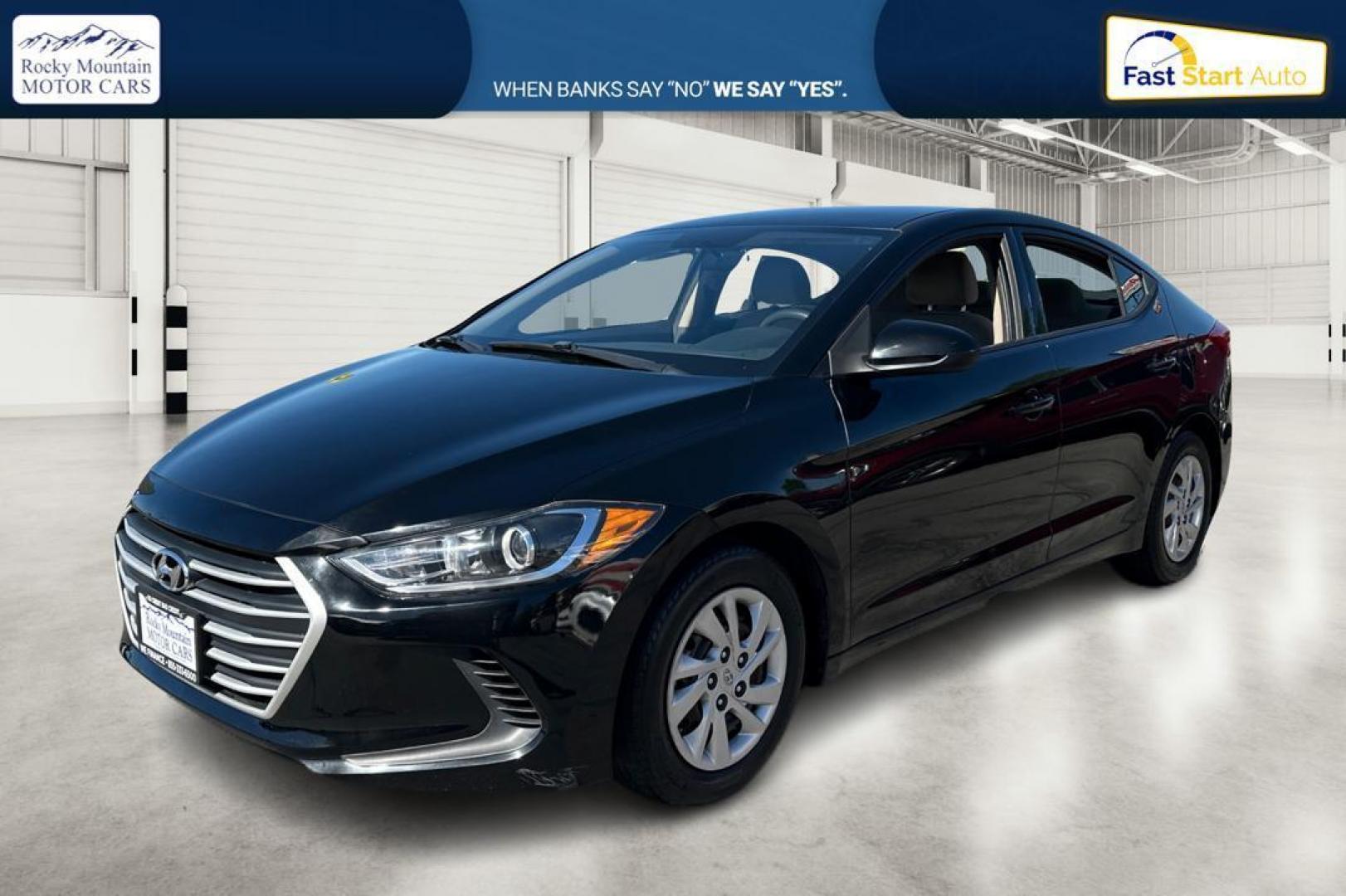 2017 Black Hyundai Elantra SE 6AT (5NPD74LF1HH) with an 1.8L L4 DOHC 16V engine, 6A transmission, located at 7755 State Street, Midvale, UT, 84047, (801) 753-9063, 40.610329, -111.892159 - Photo#6