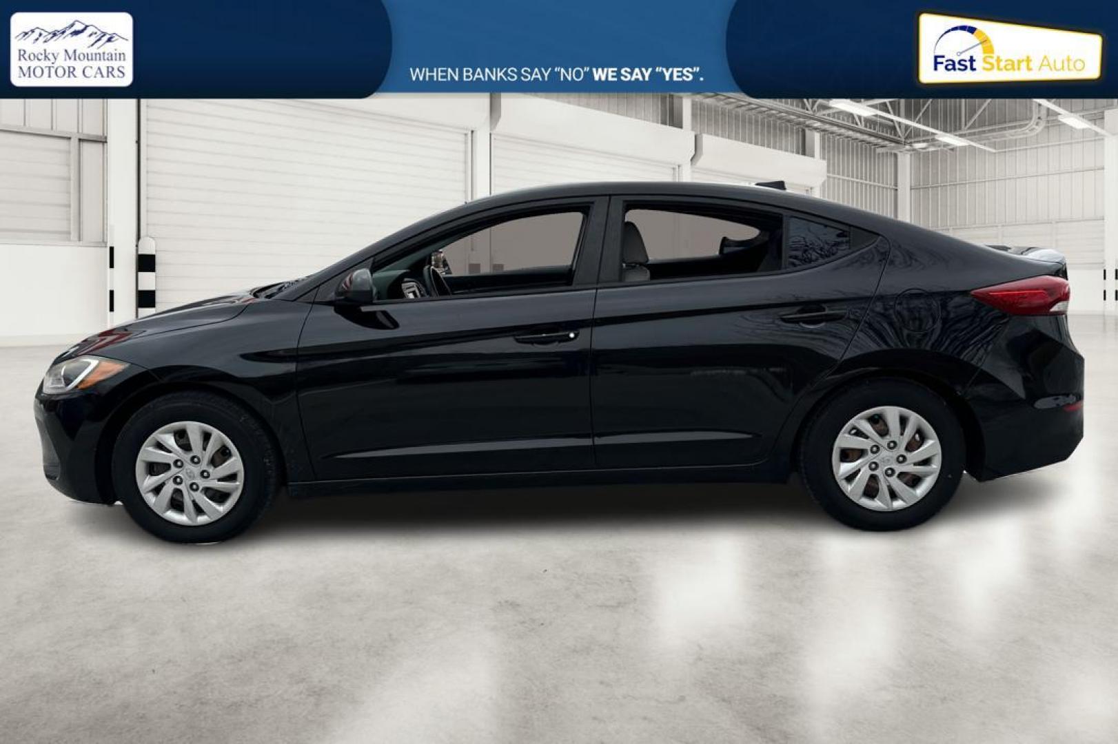 2017 Black Hyundai Elantra SE 6AT (KMHD74LF5HU) with an 1.8L L4 DOHC 16V engine, 6A transmission, located at 7755 State Street, Midvale, UT, 84047, (801) 753-9063, 40.610329, -111.892159 - Photo#6
