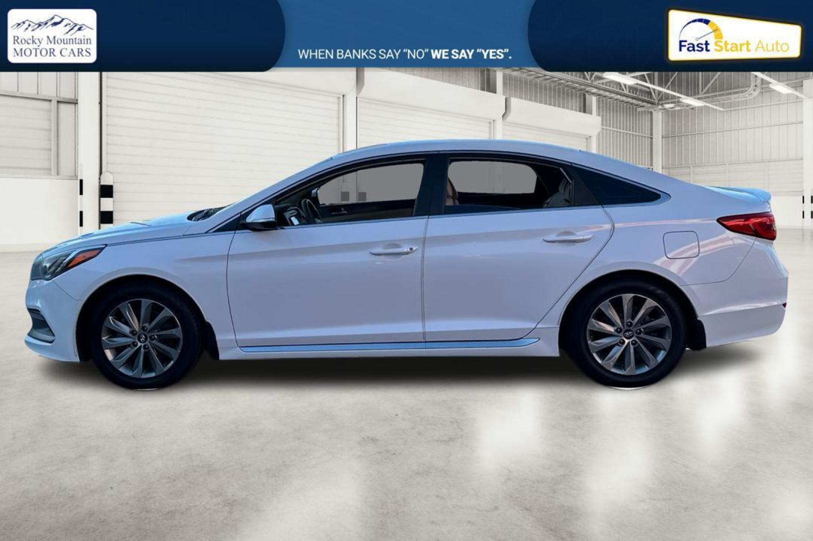 2017 White Hyundai Sonata Sport (5NPE34AF6HH) with an 2.4L L4 DOHC 16V engine, 6A transmission, located at 7755 State Street, Midvale, UT, 84047, (801) 753-9063, 40.610329, -111.892159 - Photo#5