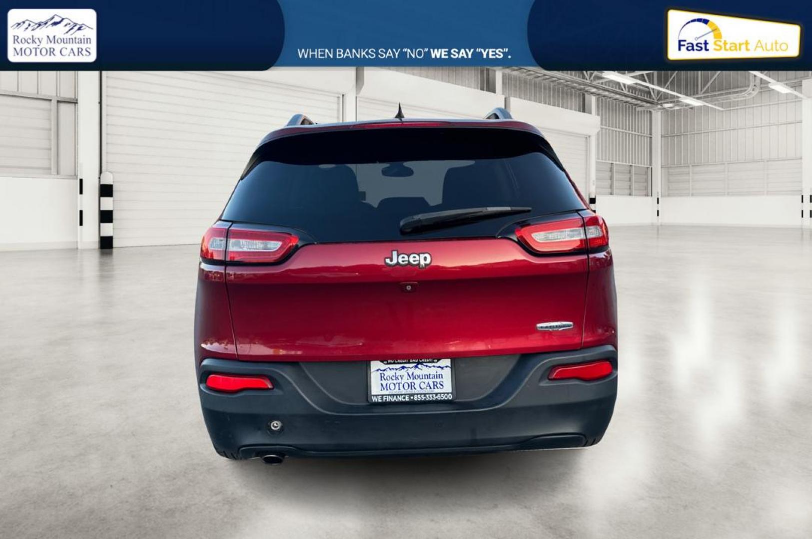 2017 Red Jeep Cherokee Latitude FWD (1C4PJLCB0HD) with an 2.4L L4 DOHC 16V engine, 9A transmission, located at 767 S State Road, Pleasant Grove, UT, 84062, (801) 785-1058, 40.354839, -111.736687 - Photo#4
