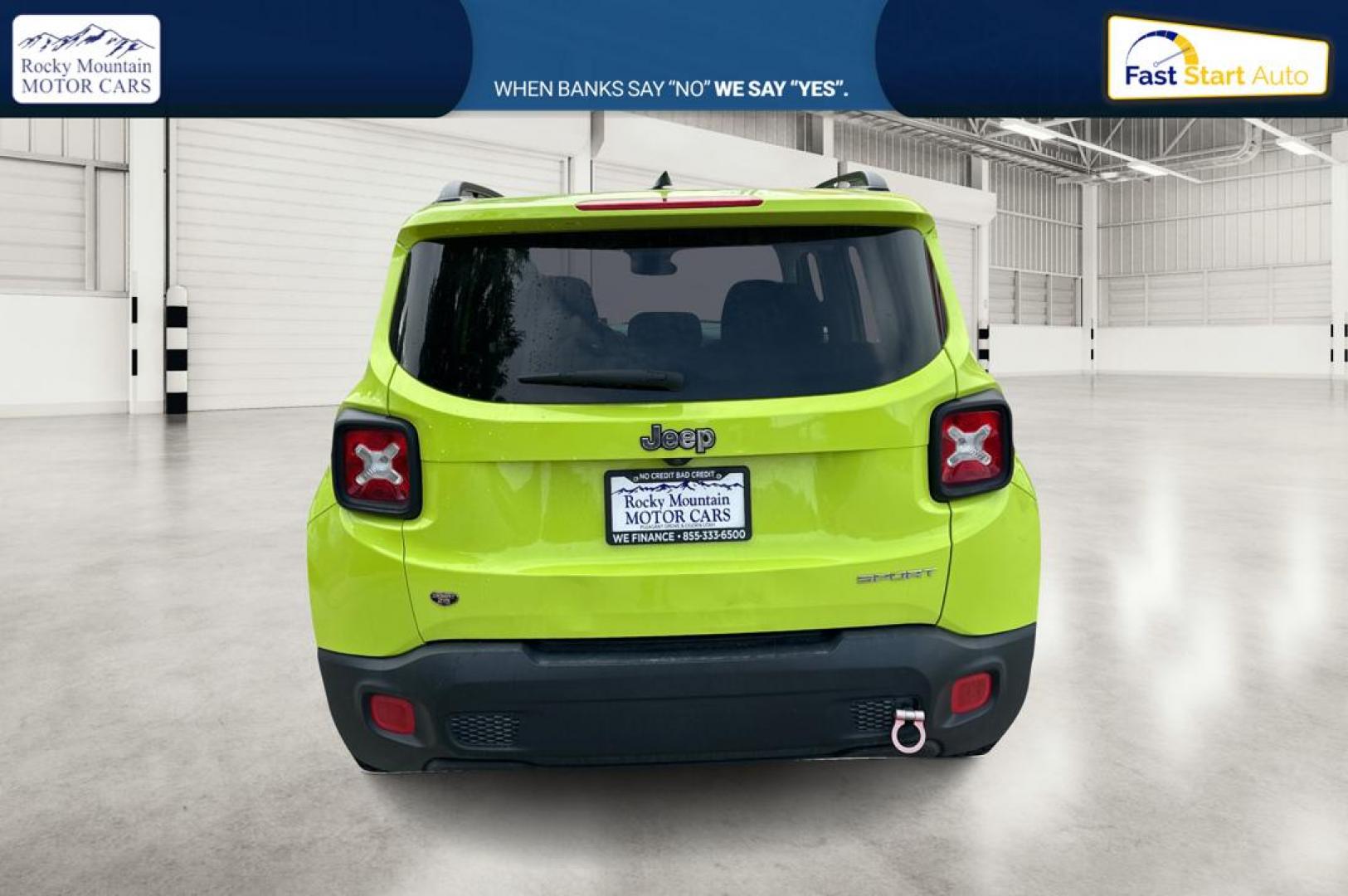2017 Green Jeep Renegade Sport FWD (ZACCJAAB3HP) with an 2.4L L4 DOHC 16V engine, 6M transmission, located at 7755 State Street, Midvale, UT, 84047, (801) 753-9063, 40.610329, -111.892159 - Photo#4