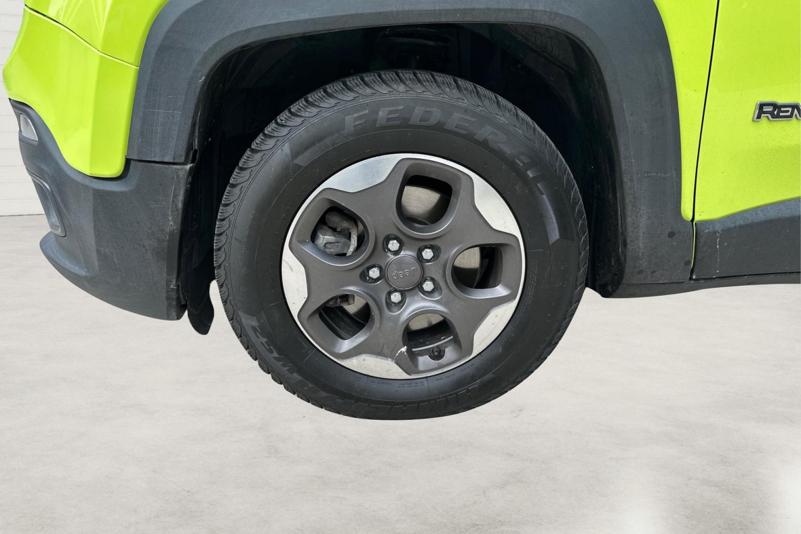 2017 Green Jeep Renegade Sport FWD (ZACCJAAB3HP) with an 2.4L L4 DOHC 16V engine, 6M transmission, located at 7755 State Street, Midvale, UT, 84047, (801) 753-9063, 40.610329, -111.892159 - Photo#12
