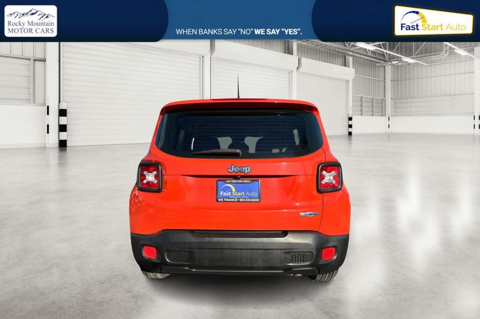 2017 Orange Jeep Renegade Latitude FWD (ZACCJABB6HP) with an 2.4L L4 DOHC 16V engine, 6M transmission, located at 7755 State Street, Midvale, UT, 84047, (801) 753-9063, 40.610329, -111.892159 - Photo#4