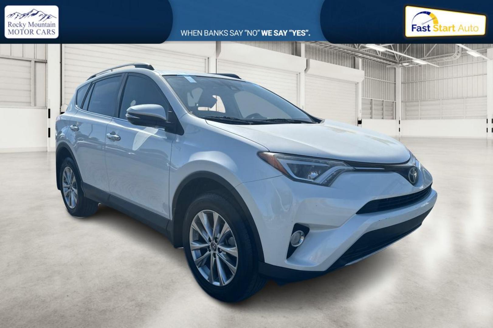 2017 White Toyota RAV4 Limited FWD (2T3YFREV5HW) with an 2.5L L4 DOHC 16V engine, 6A transmission, located at 7755 State Street, Midvale, UT, 84047, (801) 753-9063, 40.610329, -111.892159 - Photo#0