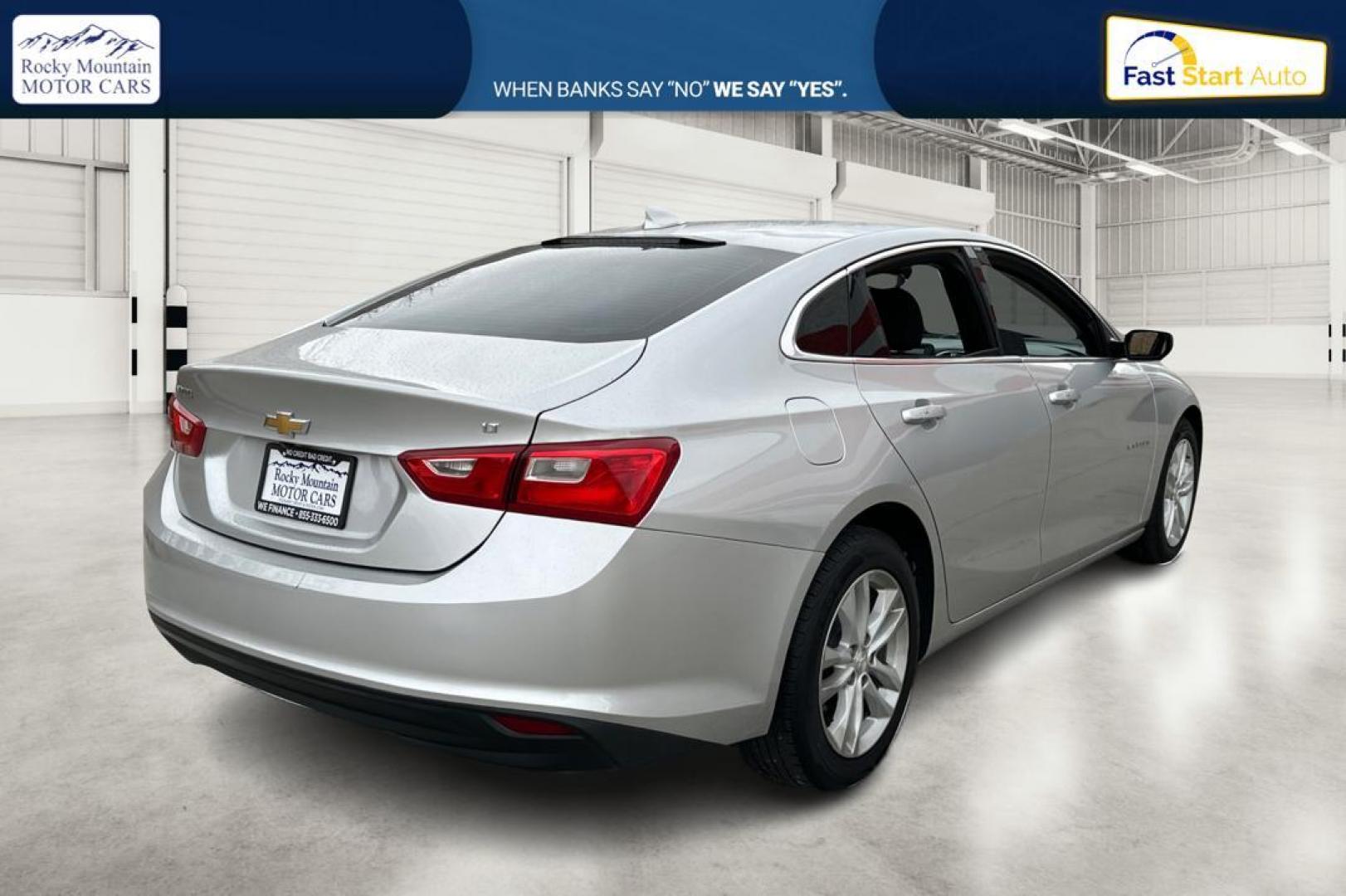 2018 Silver Chevrolet Malibu LT (1G1ZD5ST9JF) with an 1.5L L4 DOHC 16V engine, 6A transmission, located at 7755 State Street, Midvale, UT, 84047, (801) 753-9063, 40.610329, -111.892159 - Photo#2