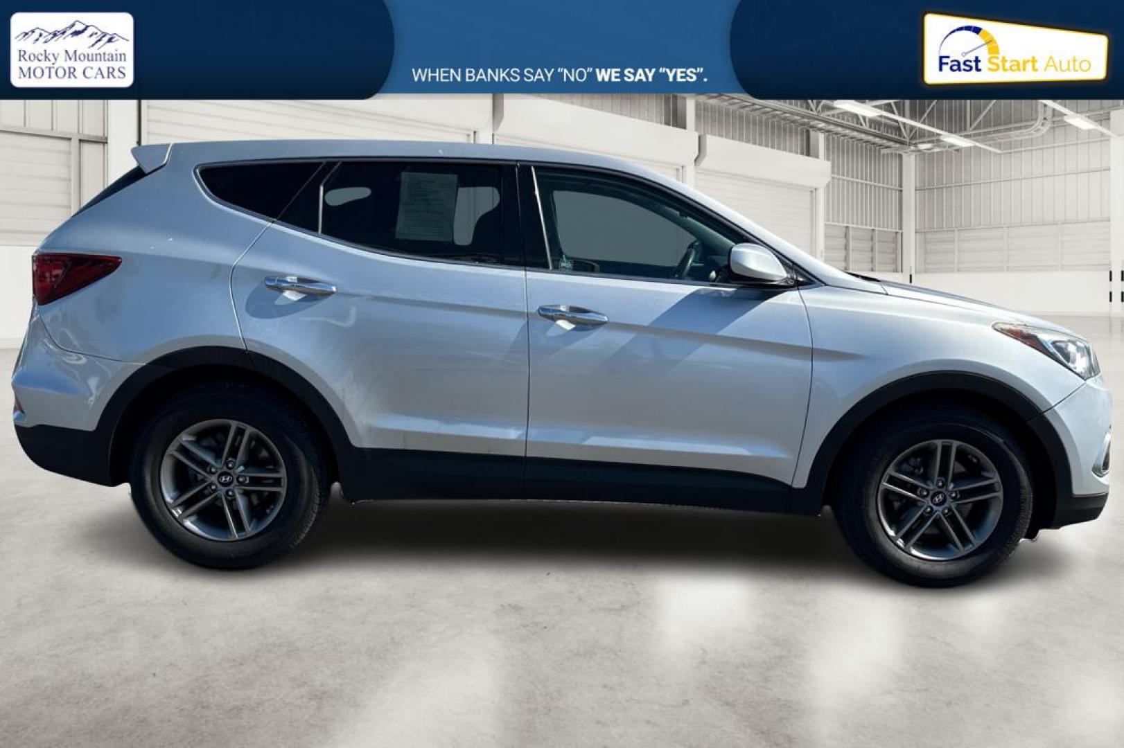 2018 Silver Hyundai Santa Fe Sport 2.4 FWD (5XYZT3LB1JG) with an 2.4L L4 DOHC 16V engine, 6A transmission, located at 7755 State Street, Midvale, UT, 84047, (801) 753-9063, 40.610329, -111.892159 - Photo#1