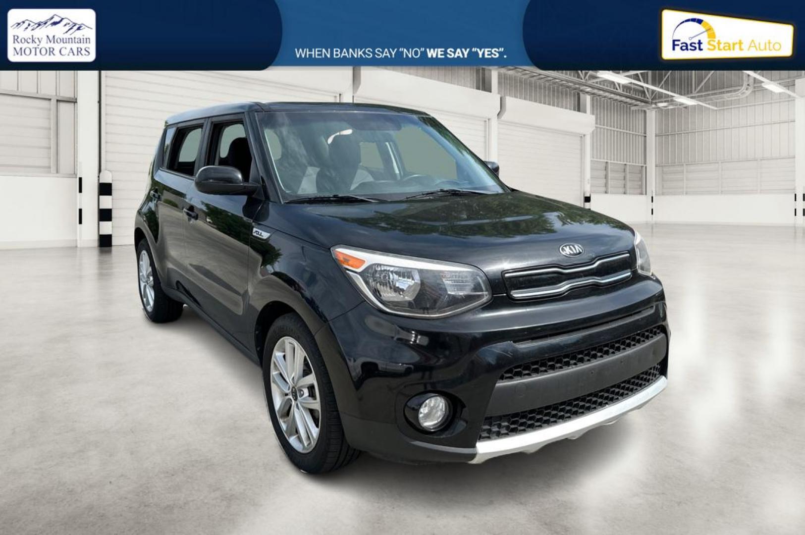 2018 Black Kia Soul + (KNDJP3A52J7) with an 2.0L L4 DOHC 16V engine, 6A transmission, located at 767 S State Road, Pleasant Grove, UT, 84062, (801) 785-1058, 40.354839, -111.736687 - Photo#0