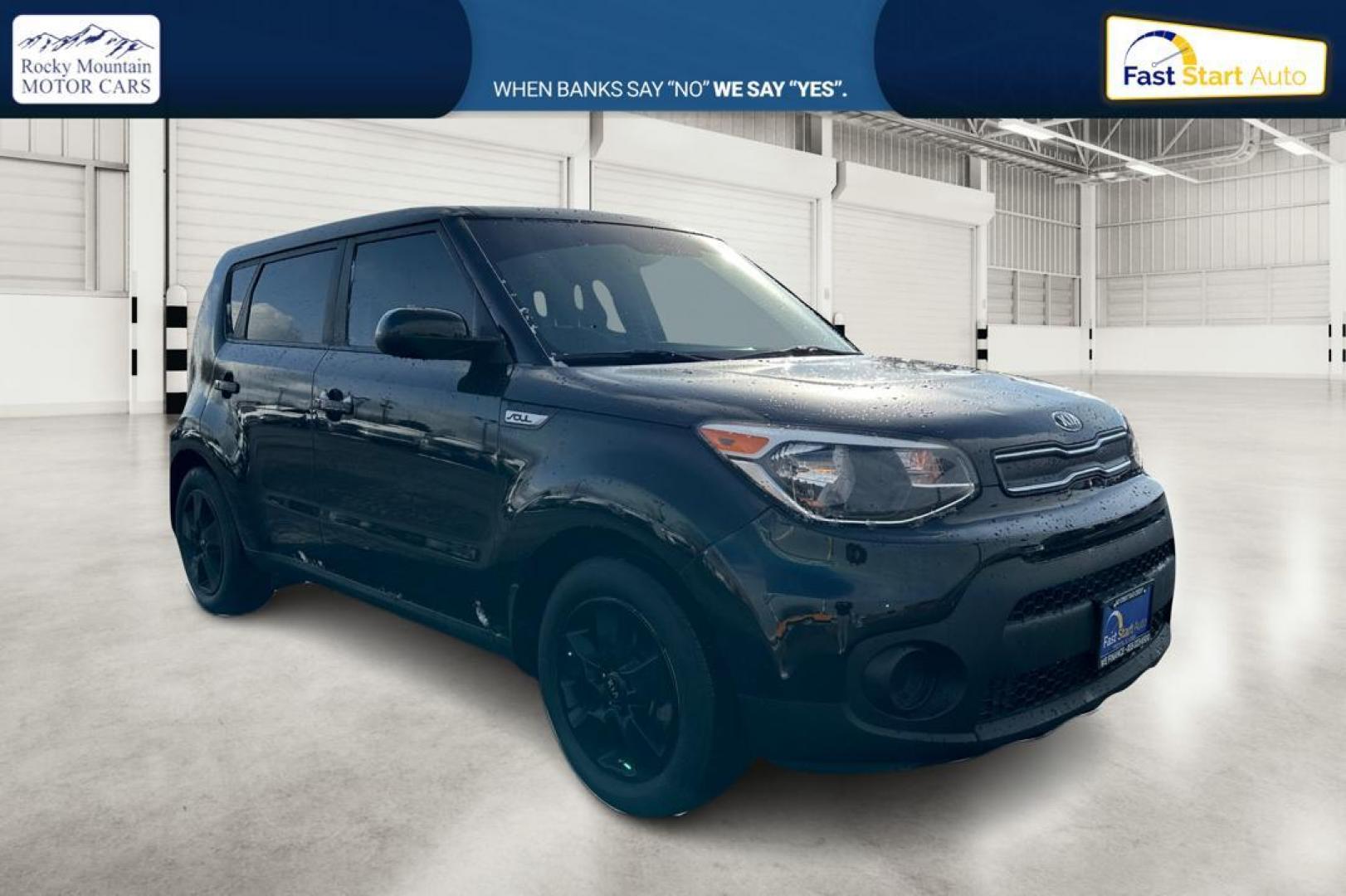 2018 Black Kia Soul Base 6M (KNDJN2A20J7) with an 1.6L L4 DOHC 16V engine, 6M transmission, located at 767 S State Road, Pleasant Grove, UT, 84062, (801) 785-1058, 40.354839, -111.736687 - Photo#0