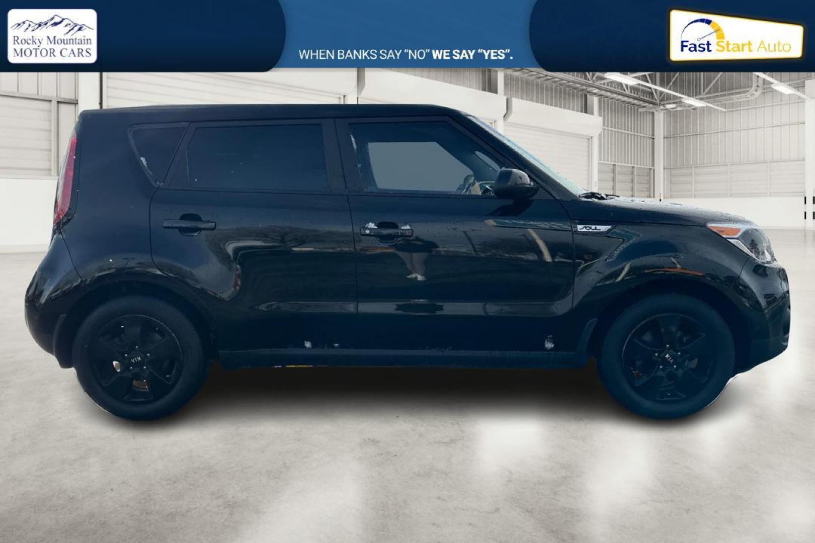 2018 Black Kia Soul Base 6M (KNDJN2A20J7) with an 1.6L L4 DOHC 16V engine, 6M transmission, located at 767 S State Road, Pleasant Grove, UT, 84062, (801) 785-1058, 40.354839, -111.736687 - Photo#1