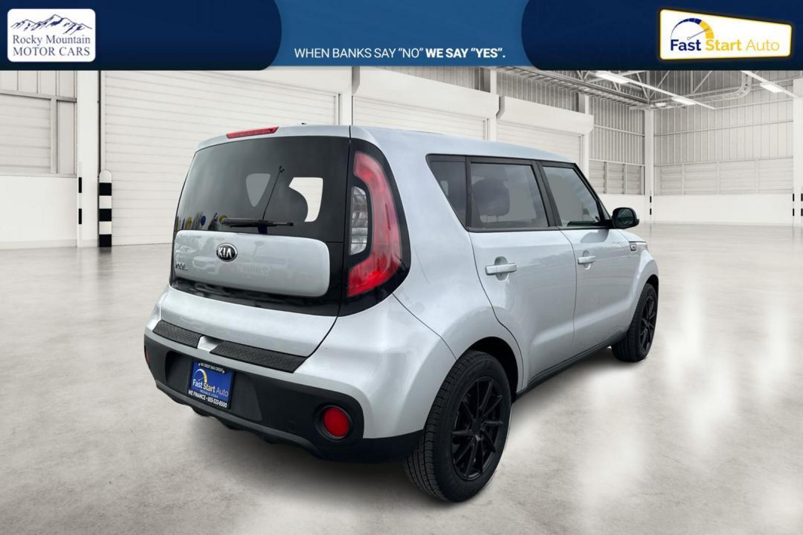 2018 Silver Kia Soul Base 6M (KNDJN2A24J7) with an 1.6L L4 DOHC 16V engine, 6M transmission, located at 7755 State Street, Midvale, UT, 84047, (801) 753-9063, 40.610329, -111.892159 - Photo#2