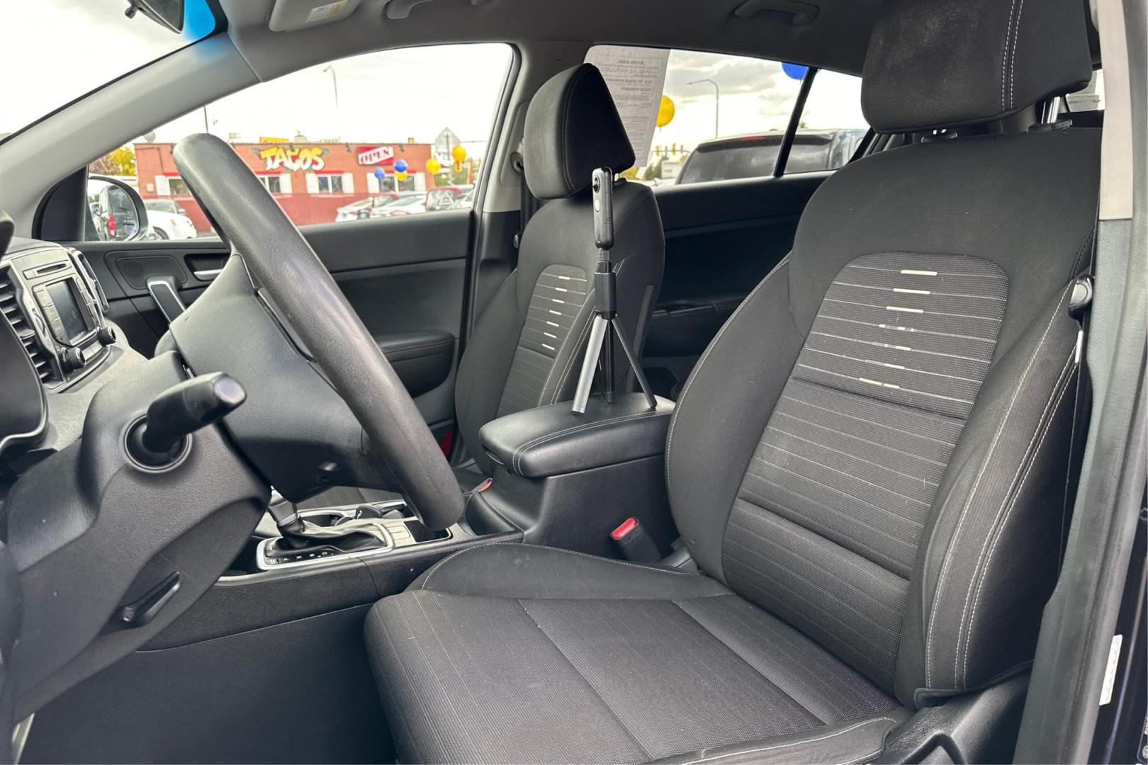 2018 Black Kia Sportage LX FWD (KNDPM3AC4J7) with an 2.4L V6 DOHC 24V engine, 6A transmission, located at 7755 State Street, Midvale, UT, 84047, (801) 753-9063, 40.610329, -111.892159 - Photo#14