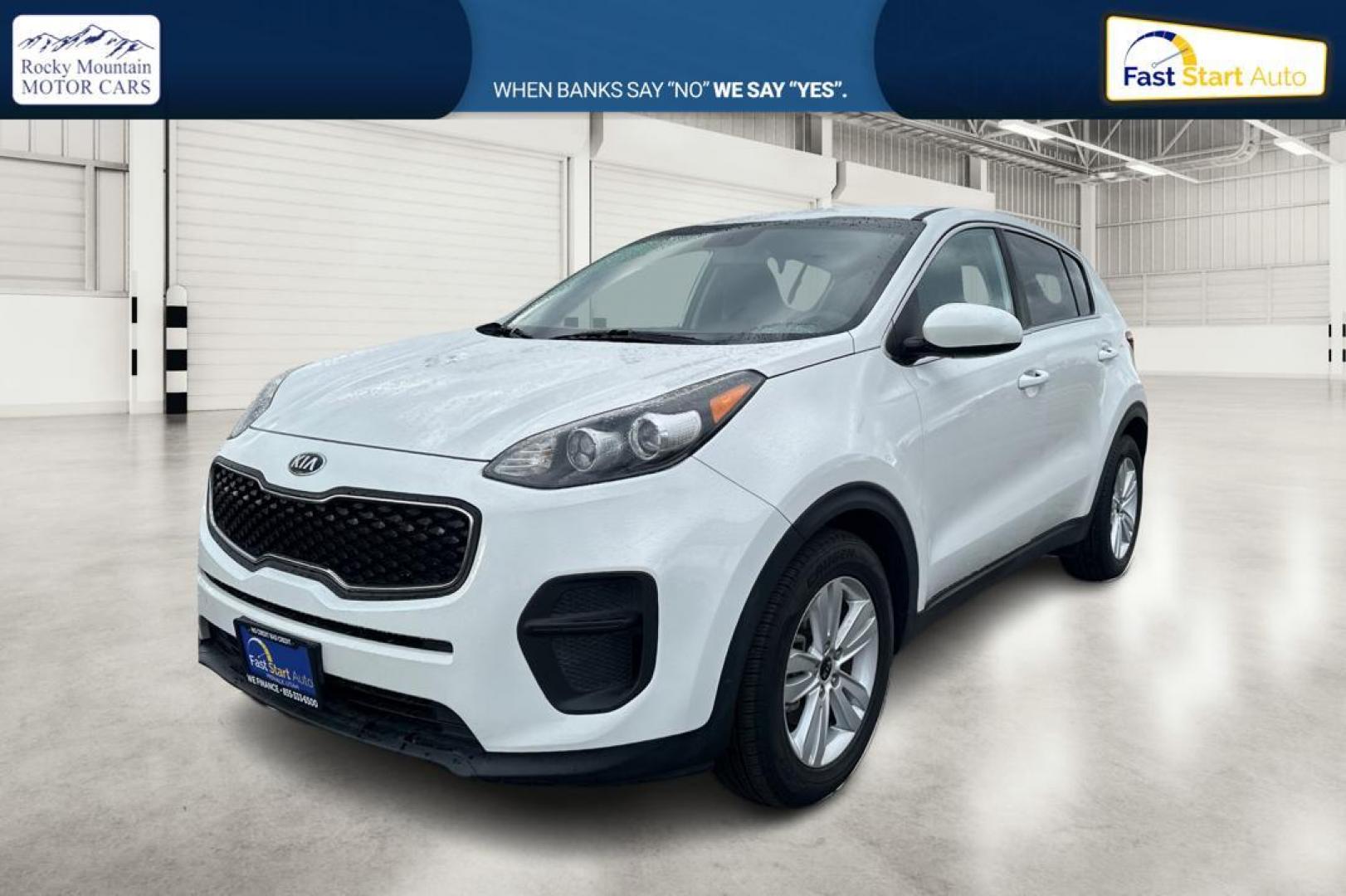 2018 White Kia Sportage LX FWD (KNDPM3AC7J7) with an 2.4L V6 DOHC 24V engine, 6A transmission, located at 7755 State Street, Midvale, UT, 84047, (801) 753-9063, 40.610329, -111.892159 - Photo#8
