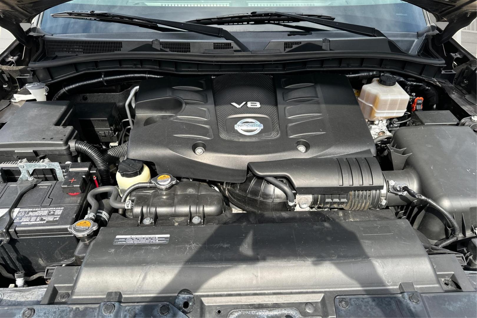 2018 Brown Nissan Armada Platinum 2WD (JN8AY2ND1J9) with an 5.6L V8 DOHC 32V engine, 7A transmission, located at 767 S State Road, Pleasant Grove, UT, 84062, (801) 785-1058, 40.354839, -111.736687 - Photo#8
