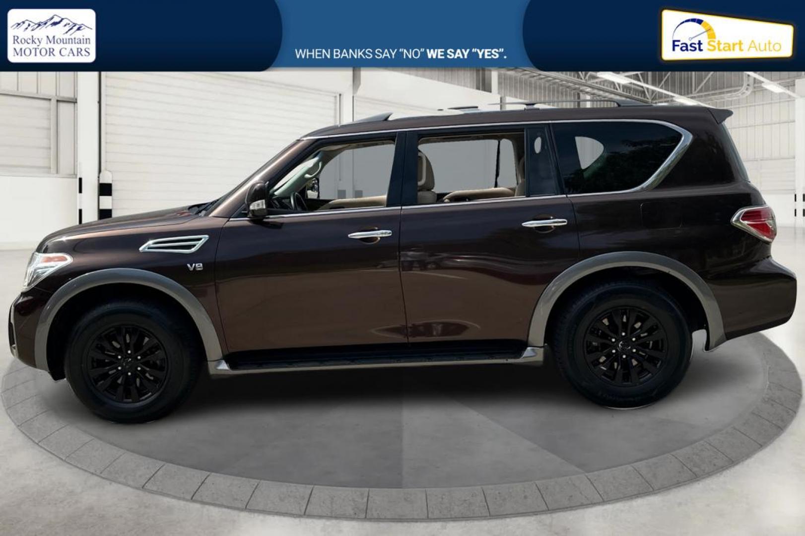2018 Brown Nissan Armada Platinum 2WD (JN8AY2ND1J9) with an 5.6L V8 DOHC 32V engine, 7A transmission, located at 767 S State Road, Pleasant Grove, UT, 84062, (801) 785-1058, 40.354839, -111.736687 - Photo#5