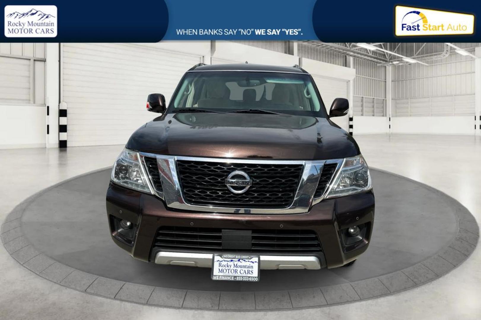 2018 Brown Nissan Armada Platinum 2WD (JN8AY2ND1J9) with an 5.6L V8 DOHC 32V engine, 7A transmission, located at 767 S State Road, Pleasant Grove, UT, 84062, (801) 785-1058, 40.354839, -111.736687 - Photo#7