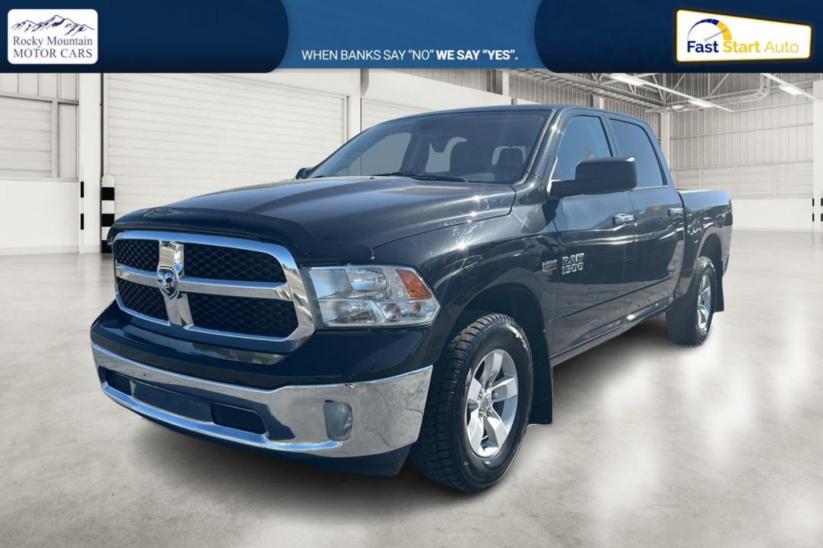 2018 Black RAM 1500 SLT Crew Cab SWB 4WD (1C6RR7LT4JS) with an 5.7L V8 OHV 16V engine, 8A transmission, located at 7755 State Street, Midvale, UT, 84047, (801) 753-9063, 40.610329, -111.892159 - Photo#8