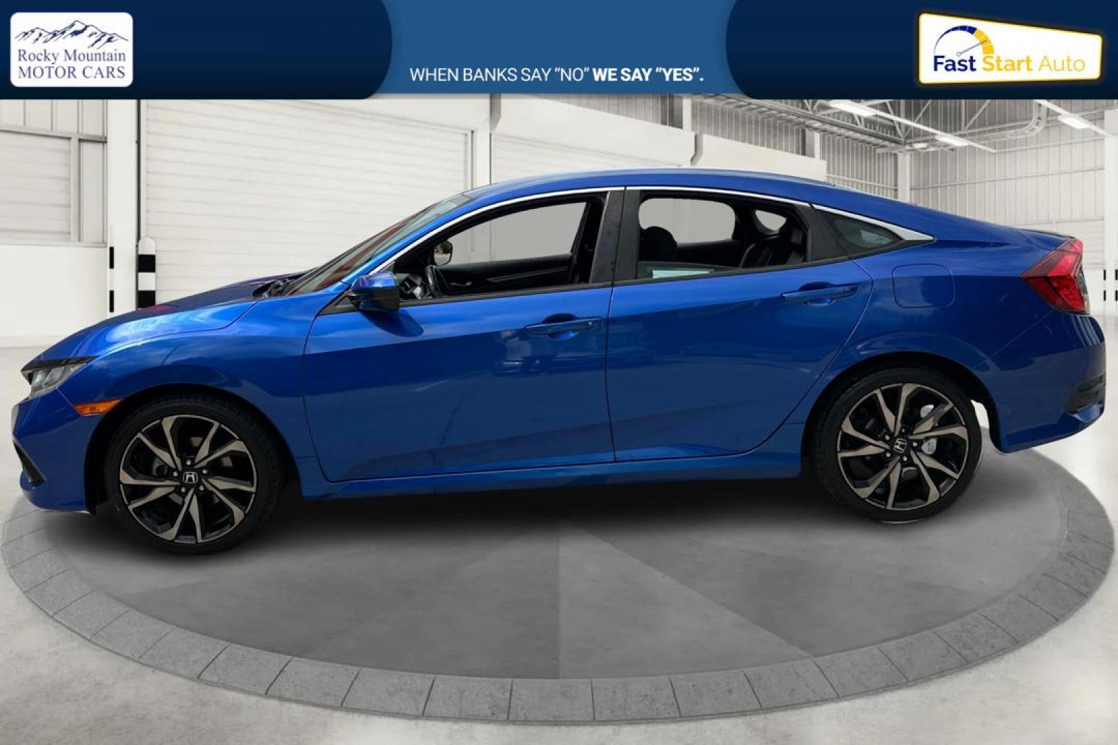 2019 Blue Honda Civic EX Honda Sensing Sedan CVT (2HGFC2F89KH) with an 2.0L L4 DOHC 16V engine, CVT transmission, located at 767 S State Road, Pleasant Grove, UT, 84062, (801) 785-1058, 40.354839, -111.736687 - Photo#5