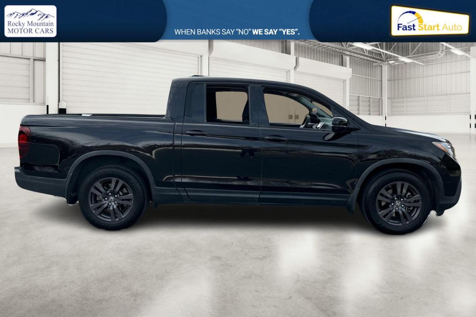 2019 Black Honda Ridgeline Sport (5FPYK2F15KB) with an 3.5L V6 SOHC 24V engine, 6A transmission, located at 7755 State Street, Midvale, UT, 84047, (801) 753-9063, 40.610329, -111.892159 - Photo#1