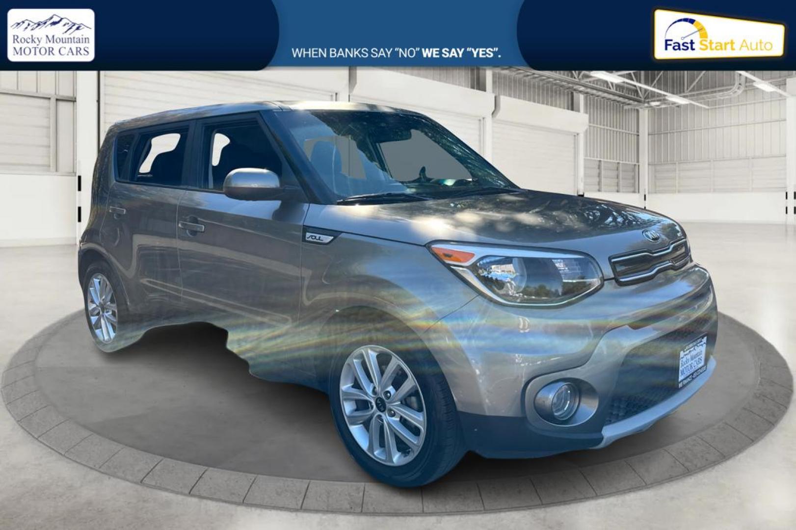 2019 Gray Kia Soul + (KNDJP3A52K7) with an 2.0L L4 DOHC 16V engine, 6A transmission, located at 767 S State Road, Pleasant Grove, UT, 84062, (801) 785-1058, 40.354839, -111.736687 - Photo#0
