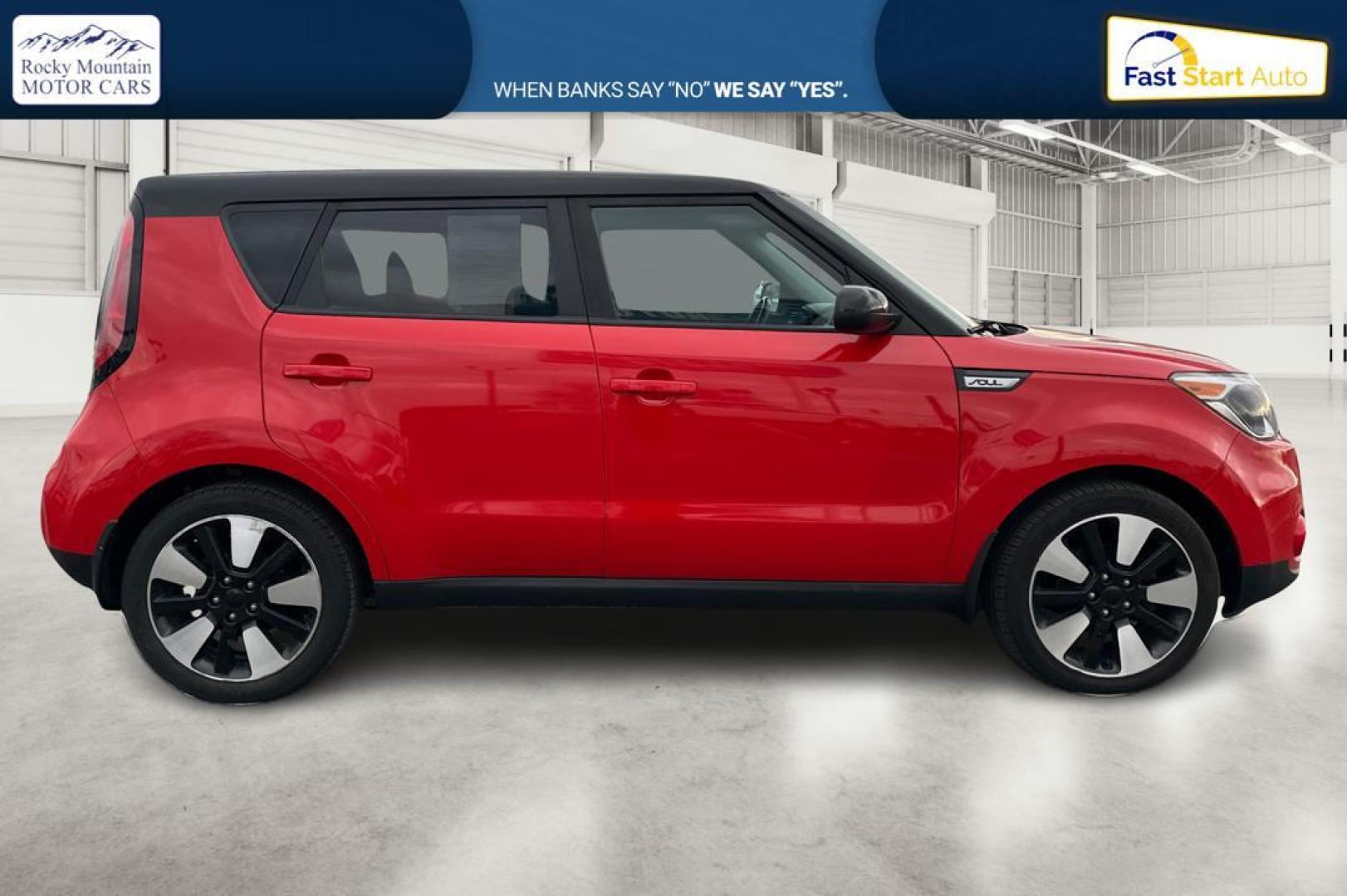 2019 Red Kia Soul + (KNDJP3A59K7) with an 2.0L L4 DOHC 16V engine, 6A transmission, located at 767 S State Road, Pleasant Grove, UT, 84062, (801) 785-1058, 40.354839, -111.736687 - Photo#1
