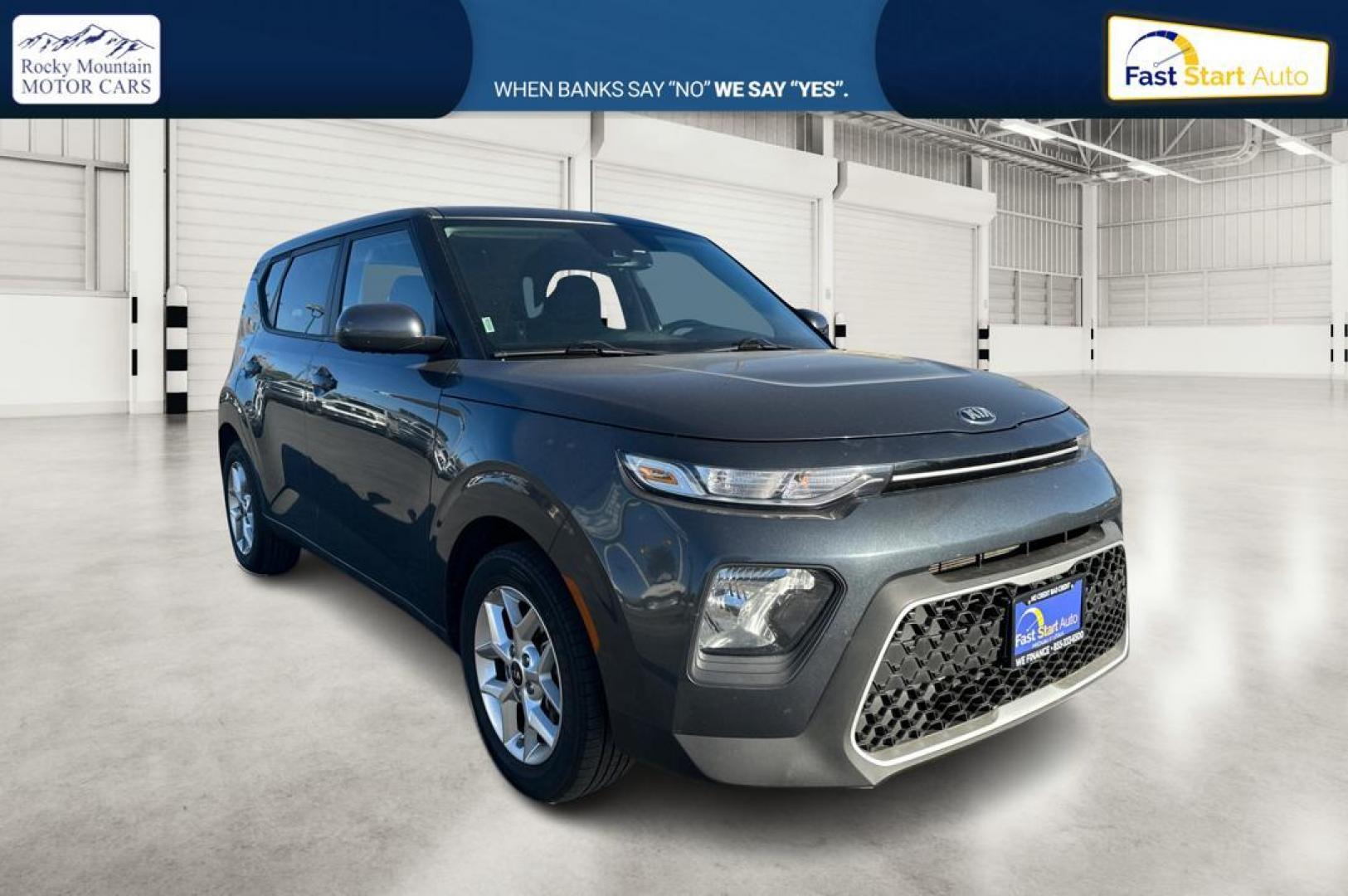 2021 Gray Kia Soul LX CVT (KNDJ23AU7M7) with an 2.0L L4 DOHC 16V engine, CVT transmission, located at 344 S Washington Blvd, Ogden, UT, 84404, (801) 399-1799, 41.255482, -111.970848 - Photo#0